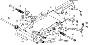 XL250 Swingarm + chain case
