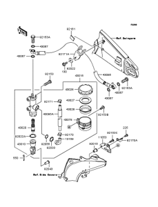 ZX600 Задний торм цилиндр