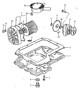 GSX1000 Oil pump - oil filter