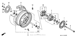 CBR1100XX Переднее колесо
