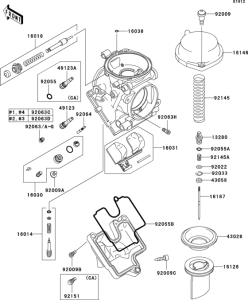 ZX600 Carburetor parts(1 / 2)