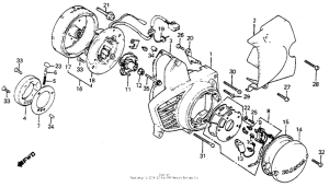 C70 Left crankcase cover alternator