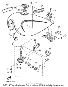 XJ700S Топливный бак