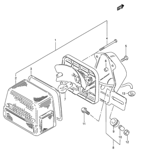 GN125 Задний комбинированный сигнал