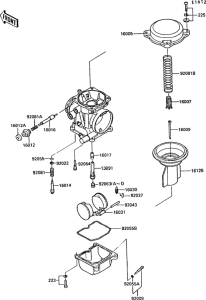 EX250 Карбюратор в разборе