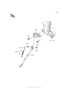 ZX1400 Подножка
