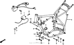 CR125R Frame + ignition coil 81
