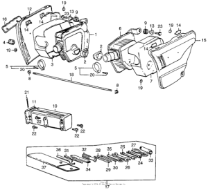 CL360 Air cleaner + tools