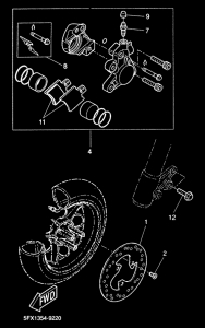 CW50RS Etrier de frein avant