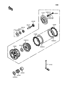 ZX400 Сцепление
