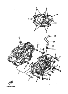 BW350 BW350U Картер двигателя
