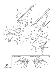 WR250X Боковые обтекатели