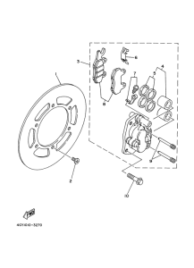 TT250R Etrier de frein av