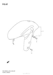 GSX-R600 Front Fender (Gsx-R600L3 E03)