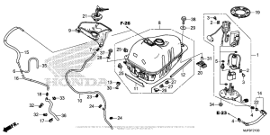 CTX700 DCT Топливный бак
