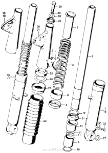 CL100 Cl100 front fork k2-s3