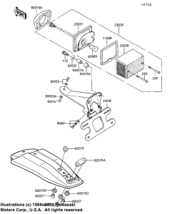 KE100 Задний фонарь