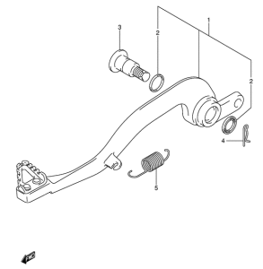 RM-Z450 Педаль тормоза