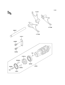 ZX1100 Переключение / вилка переключения