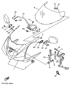 TZR125 Обтекатель 1