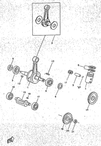 TZR50 Коленчатый вал и поршни