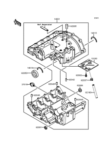 ZX250 Картер двигателя