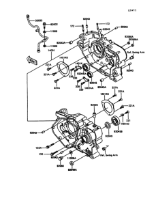 KL600 Картер двигателя