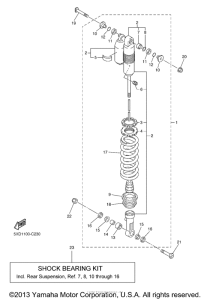 WR450F Задняя подвеска