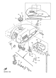 XJR1300SP Топливный бак