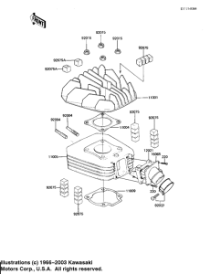 AR80 Cylinder head / cylinder / reed valve