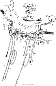 CB550 Handlebar + cable