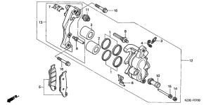 CR250R Передний суппорт