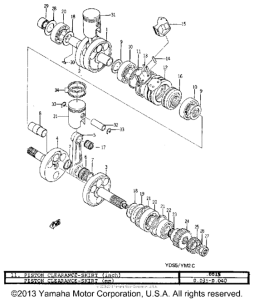 YDS5 Crank and piston