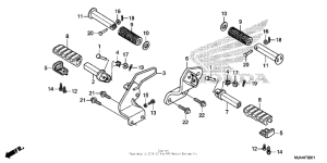 VT750RS Подножки для ног