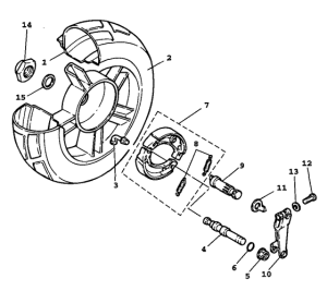 YW100E Переднее колесо