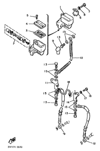 XJ900 Главный тормозной цилиндр