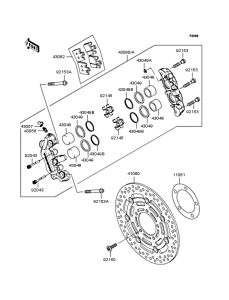 ZX600 Передний тормоз