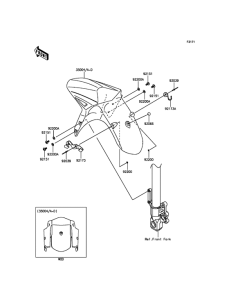 KLE650 Крыло переднее