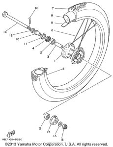XT225LC Переднее колесо