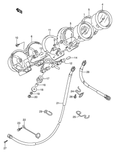 GS500 Спидометр-тахометр