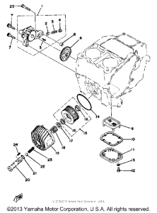 XS400F Oil pump - oil cleaner