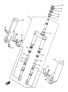 YA50F Передняя вилка