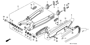 VFR750F Swing arm / chain case