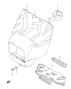 DR350 Headlamp cover  front fender