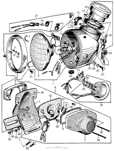CL72 Headlight + taillight