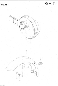 GS500 Headlamp housing - front fender