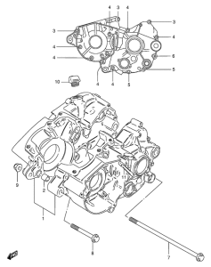 TS125 Картер двигателя