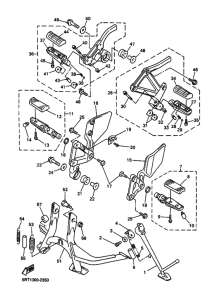 FZS600 Support & repose pied
