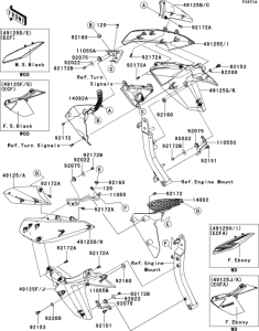 ZR1000 Cowling(center)(ecf / ecfa)