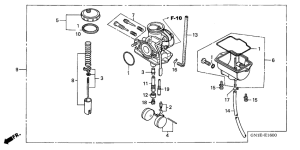 XR80R Carburetor assy